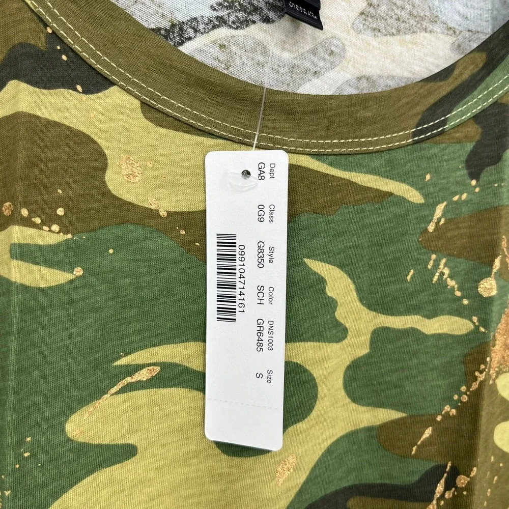 J. Crew Camouflage T-Shirt Women's Size S Green Camo Print Short Sleeve New‎ NWT